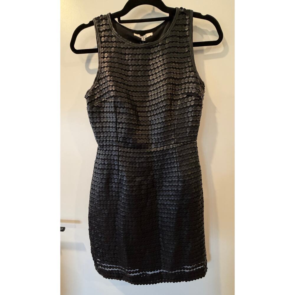 BB Dakota Branson black vegan leather sheath mini dress Womens 0